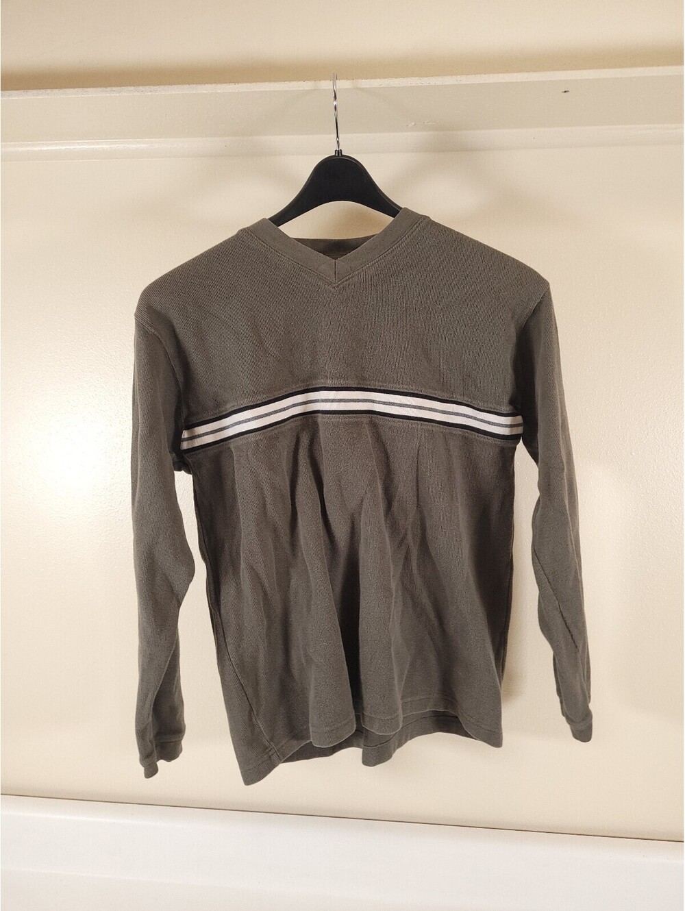 Vintage cherokee brand sweater mens medium striped green sweat shirt